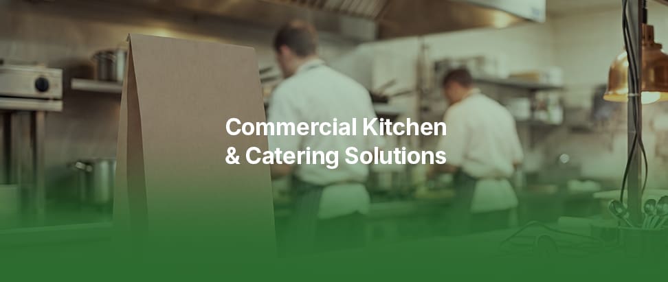 Compostable paper bag in food-service use