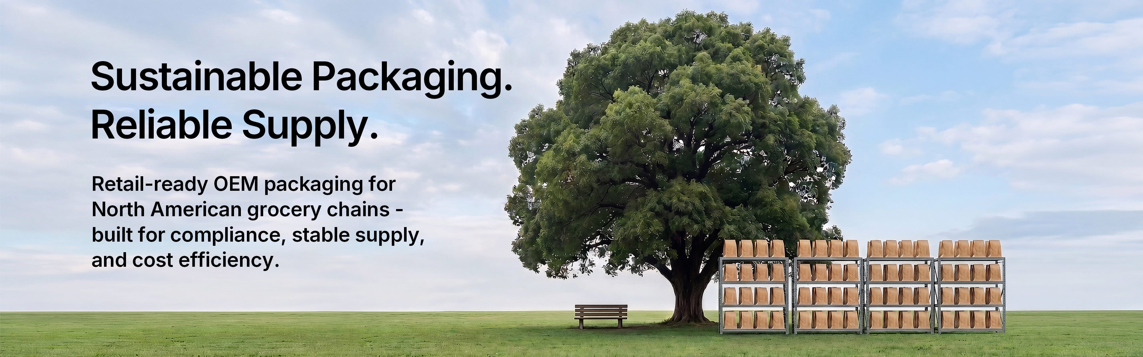 Guarden compostable OEM packaging for Canadian grocery and retail