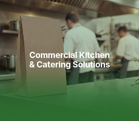 Compostable packaging in commercial kitchen use
